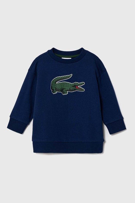 Lacoste hanorac de bumbac pentru copii print bleumarin SJ1231