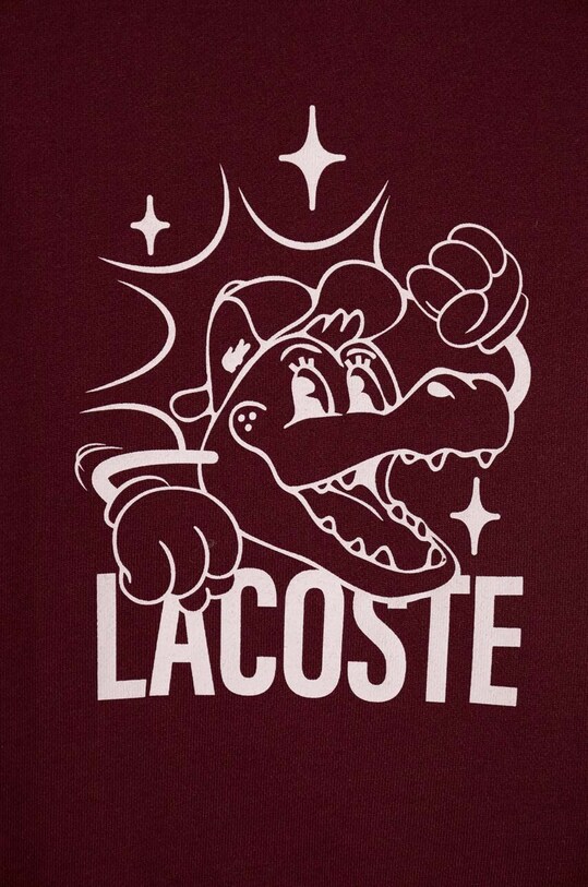 Мальчик Детская хлопковая кофта Lacoste SJ2461 бордо