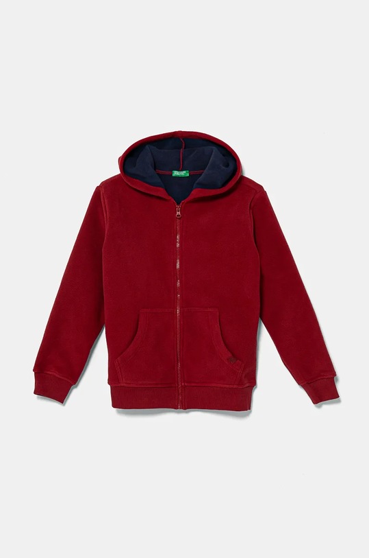 Dječja dukserica United Colors of Benetton bez uzorka bordo 3H6RC502L.G.SEASONAL