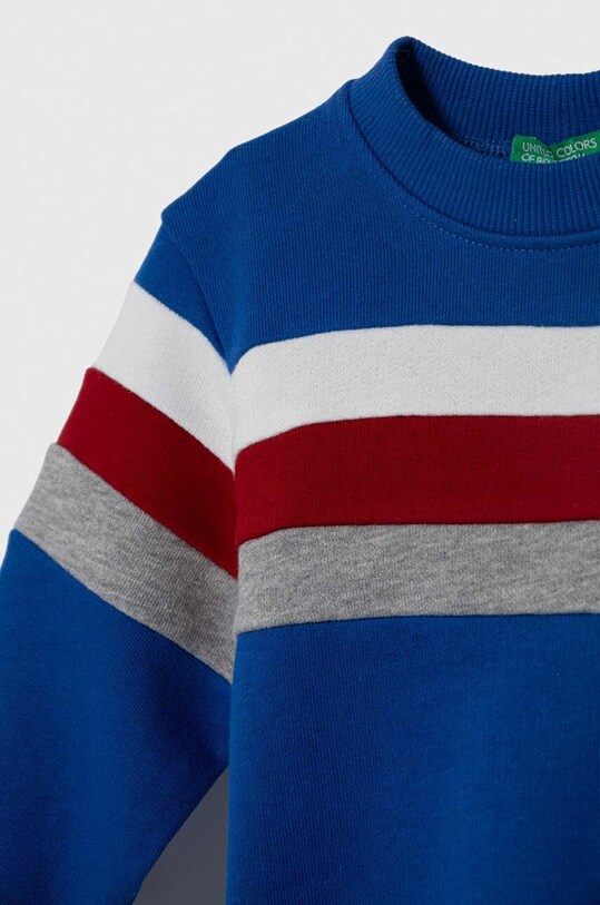 Băieți United Colors of Benetton hanorac de bumbac pentru copii 3J68G10AQ.P.SEASONAL albastru