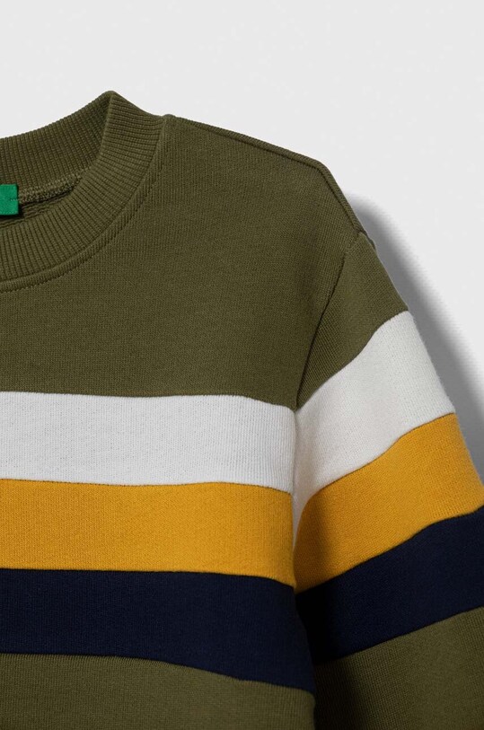 Băieți United Colors of Benetton hanorac de bumbac pentru copii 3J68G10AQ.P.SEASONAL verde