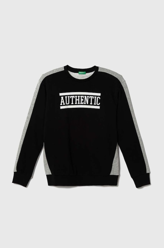 Παιδική μπλούζα United Colors of Benetton στάμπα μαύρο 32N4C10DJ.G.SEASONAL