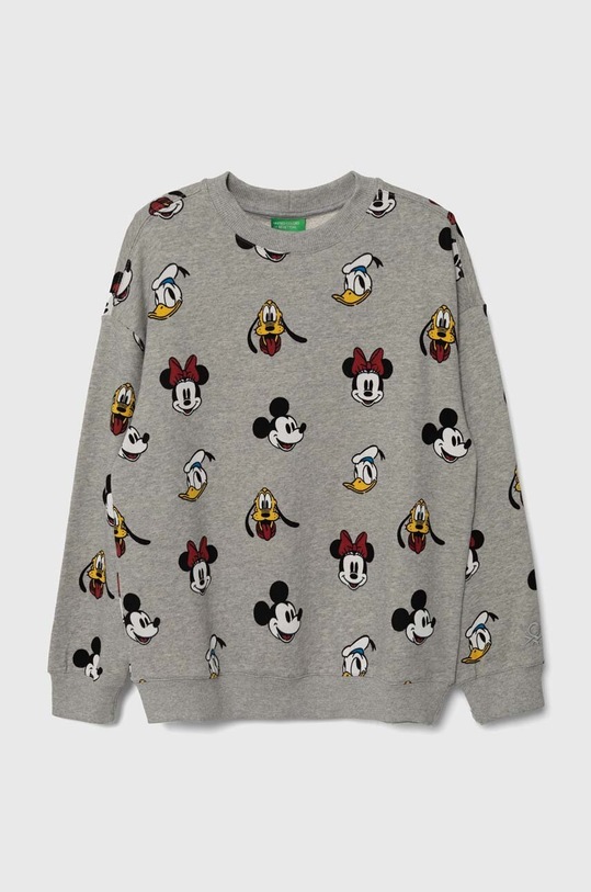 Βαμβακερή μπλούζα United Colors of Benetton x Disney βαμβάκι γκρί 3E4ZC10G1.G.SEASONAL