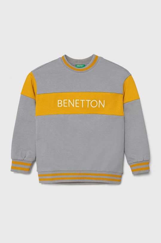 Παιδική βαμβακερή μπλούζα United Colors of Benetton βαμβάκι γκρί 3FPPC202R.G.SEASONAL