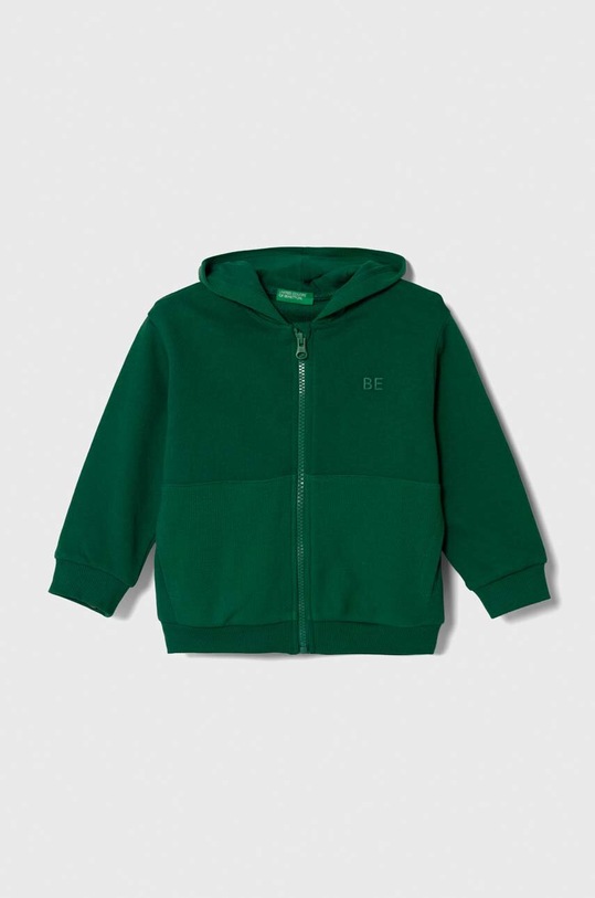 Детски памучен суичър United Colors of Benetton меланж зелен 3J68G502B.P.SEASONAL