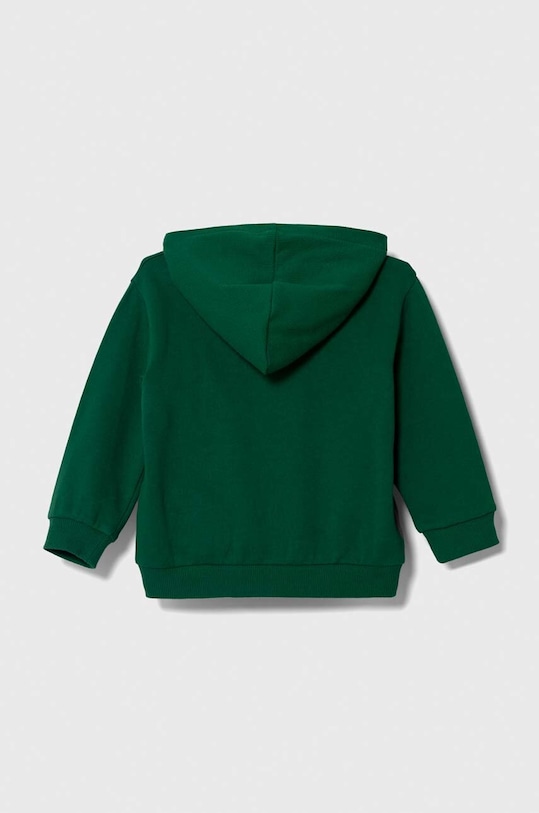 Детски памучен суичър United Colors of Benetton 3J68G502B.P.SEASONAL зелен AW23