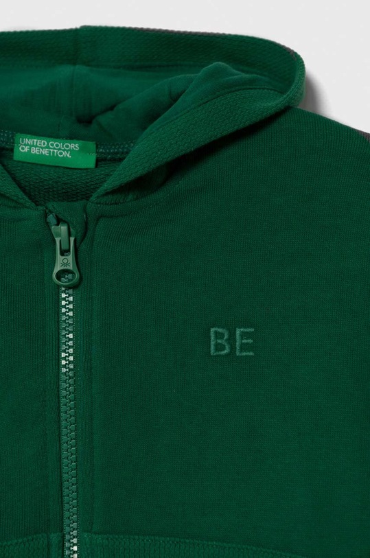 Момче Детски памучен суичър United Colors of Benetton 3J68G502B.P.SEASONAL зелен