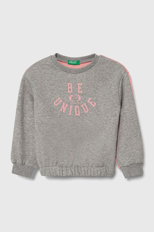 United Colors of Benetton bluza copii print gri 3PANG10AI.P.SEASONAL