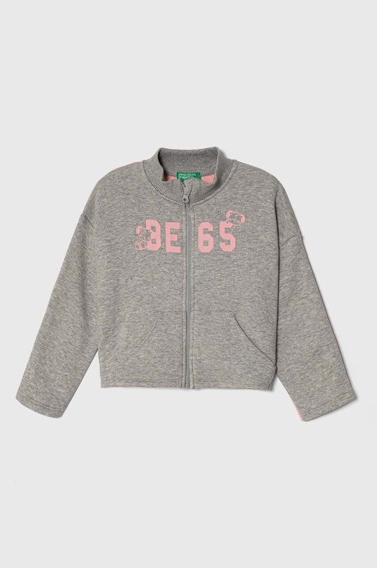 Παιδική μπλούζα United Colors of Benetton χωρίς κουκούλα γκρί 3PANG5028.P.SEASONAL