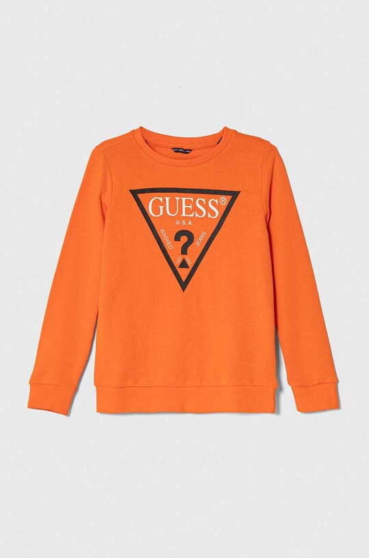 Guess bluza bawełniana dziecięca nadruk pomarańczowy L73Q09.KAUG0.9BYX