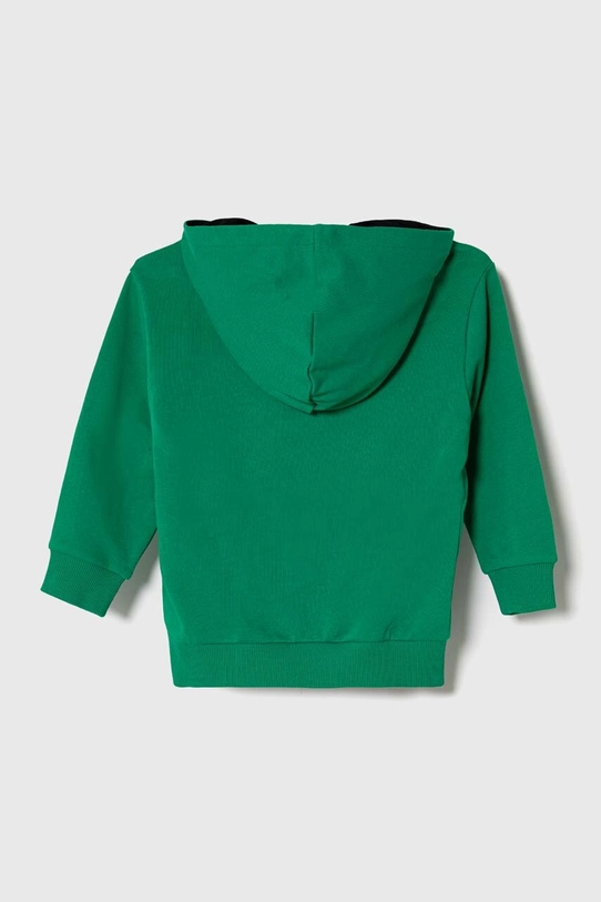 Detská bavlnená mikina United Colors of Benetton 3J68G200H.P.SEASONAL zelená AW23