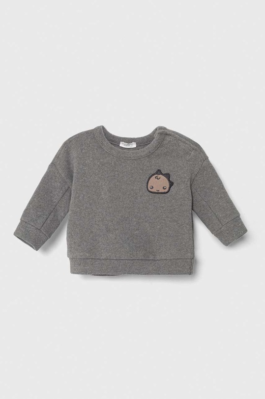 Kojenecká mikina United Colors of Benetton bez kapuce šedá 35MWA103X.W.SEASONAL