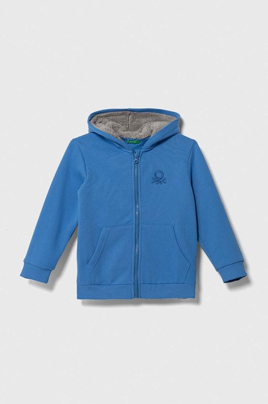 Παιδική μπλούζα United Colors of Benetton με κουκούλα μπλε 3EB5G502F.P.SEASONAL