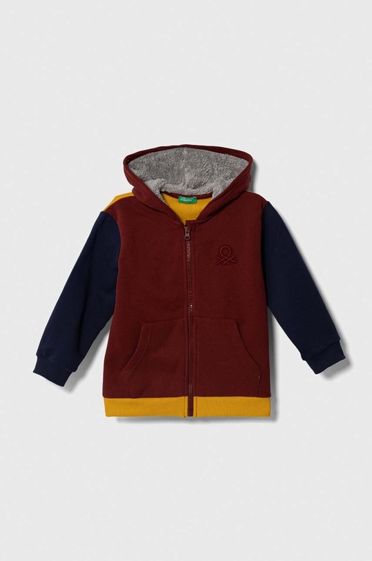Detská mikina United Colors of Benetton s kapucňou viacfarebná 3EB5G502F.P.SEASONAL