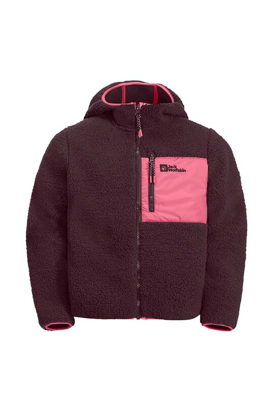Дитяча кофта Jack Wolfskin ICE CURL HOOD з капюшоном рожевий 1609232.92.152