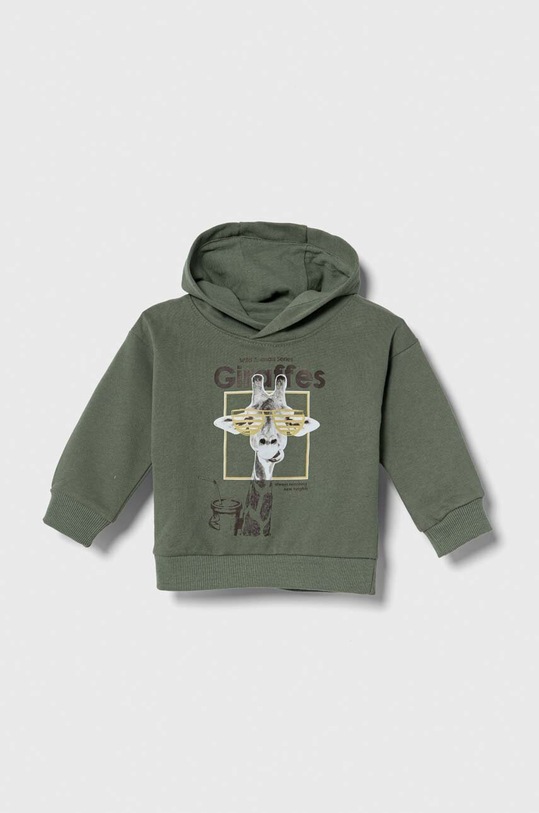 zippy bluza bawełniana niemowlęca nadruk zielony 3105533201