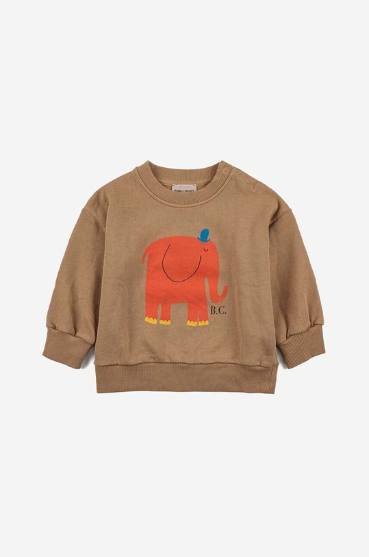 Bobo Choses hanorac de bumbac pentru bebelusi 223AB030 maro AW23