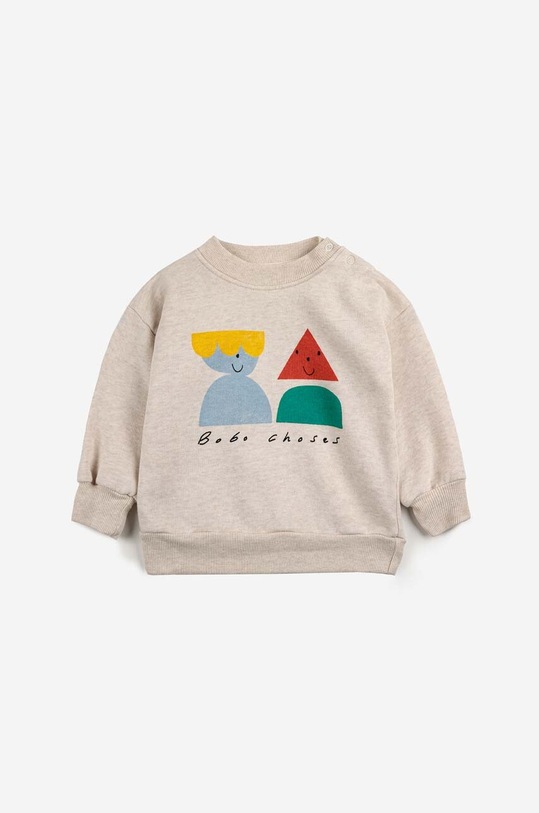 Bobo Choses bluza bawełniana niemowlęca 223AB031 beżowy AW23