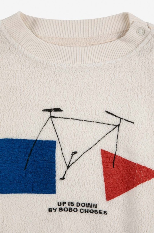 Bavlnená mikina pre bábätká Bobo Choses biela 223AB038