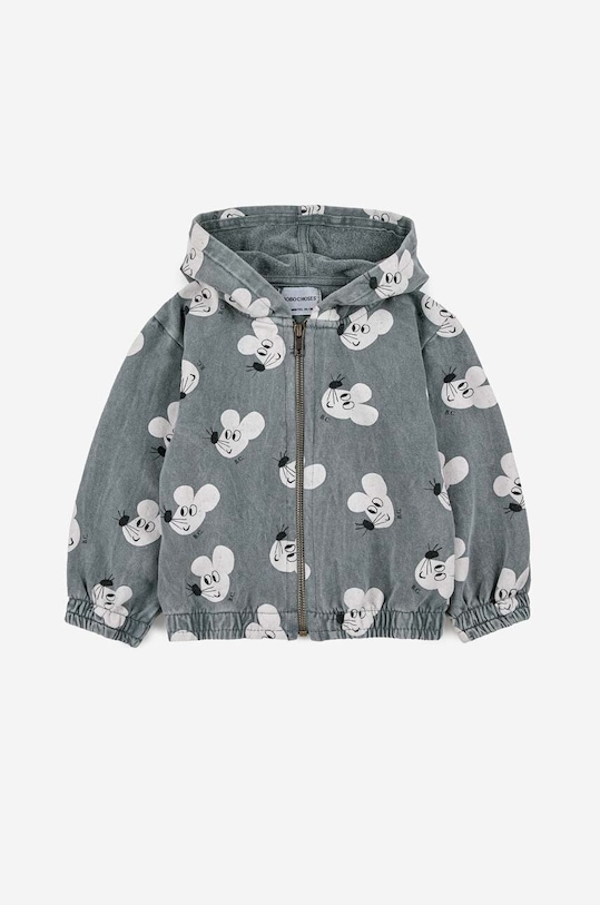 Dukserica za bebe Bobo Choses Planet friendly siva 223AB042