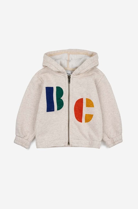 Bavlnená mikina pre bábätká Bobo Choses 223AB043 béžová AW23
