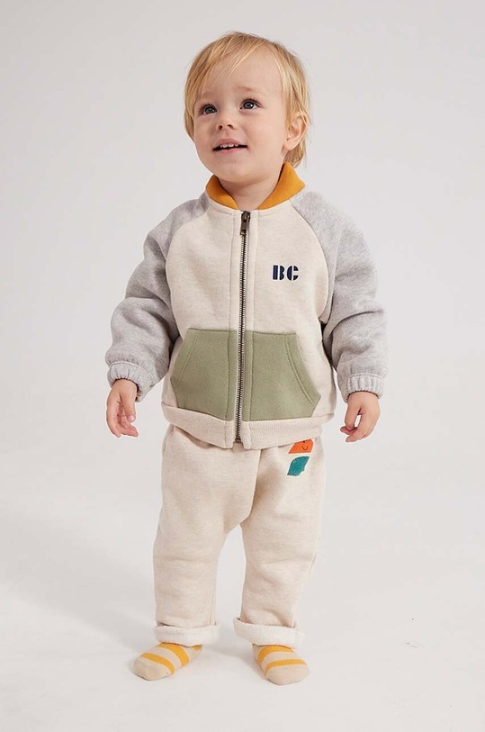 Kojenecká mikina Bobo Choses bez kapuce béžová 223AB044