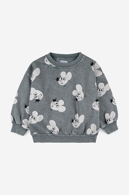 Bobo Choses bluza bawełniana dziecięca 223AC038 szary AW23