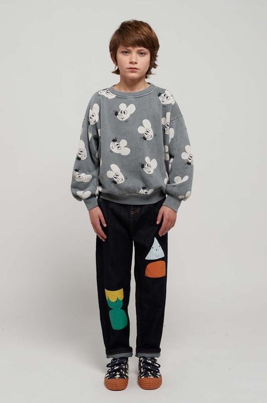 Bobo Choses bluza bawełniana dziecięca szary 223AC038