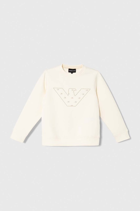 Dječja dukserica Emporio Armani s elastinom bež 6R4ME7.1JHSZ