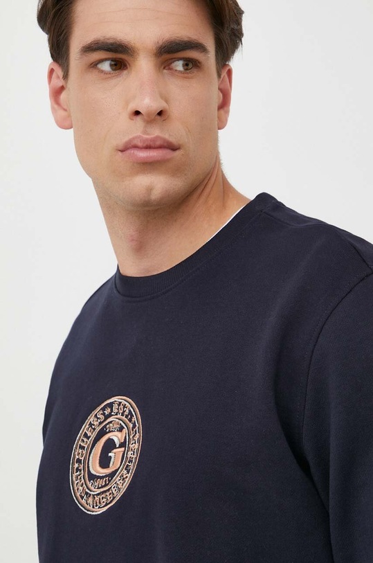 Guess bluza bawełniana granatowy M3YQ11.KBPV1