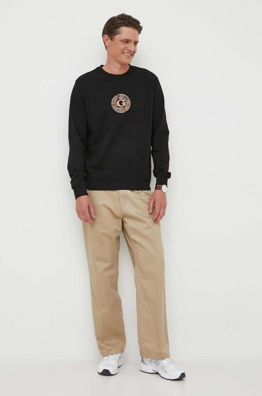 Guess hanorac de bumbac M3YQ11.KBPV1 negru AW23