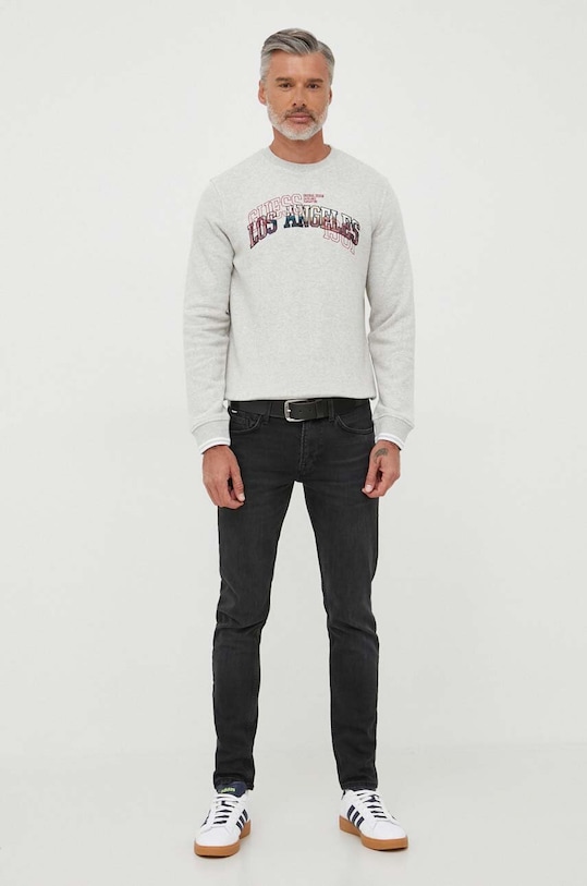 Guess sweter bawełniany M3YQ14.KBTQ0 beżowy AW23