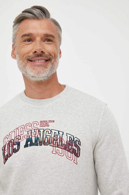 Guess sweter bawełniany beżowy M3YQ14.KBTQ0