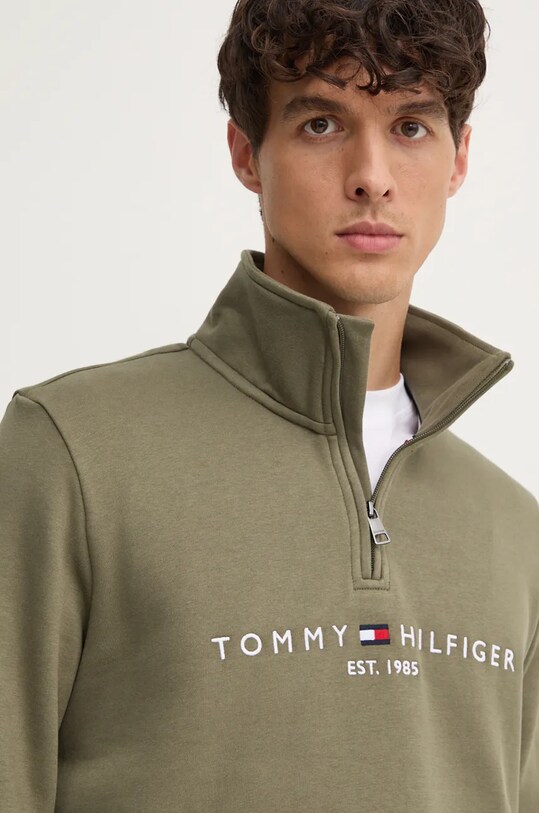 Mikina Tommy Hilfiger zelená MW0MW20954