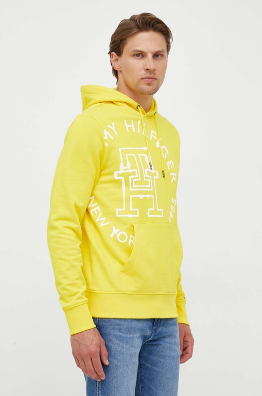 Βαμβακερή μπλούζα Tommy Hilfiger κίτρινο MW0MW31505