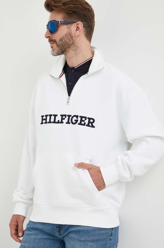 Mikina Tommy Hilfiger MW0MW32121 bílá AW23