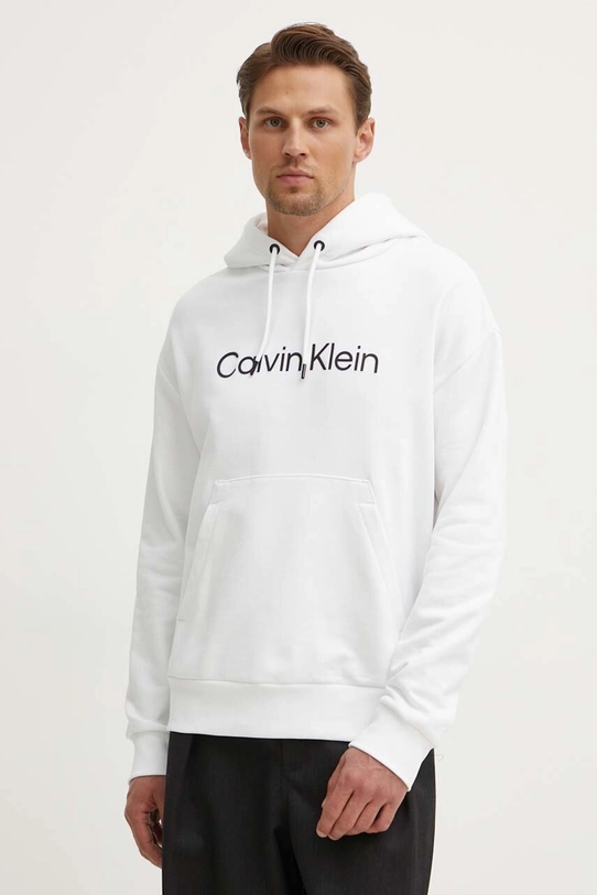 Calvin Klein hanorac de bumbac imprimeu alb K10K111345