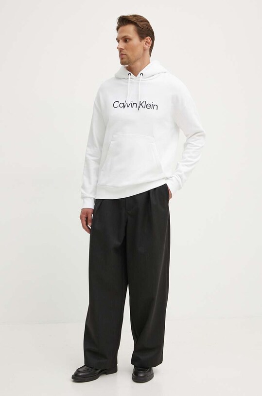 Calvin Klein hanorac de bumbac K10K111345 alb AA00