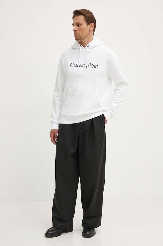 Bavlnená mikina Calvin Klein K10K111345 biela AA00