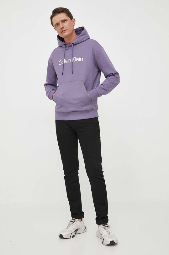 Bavlnená mikina Calvin Klein K10K111345 fialová AA00