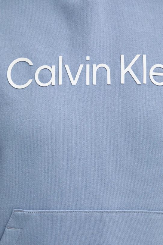 Bavlnená mikina Calvin Klein modrá K10K111345