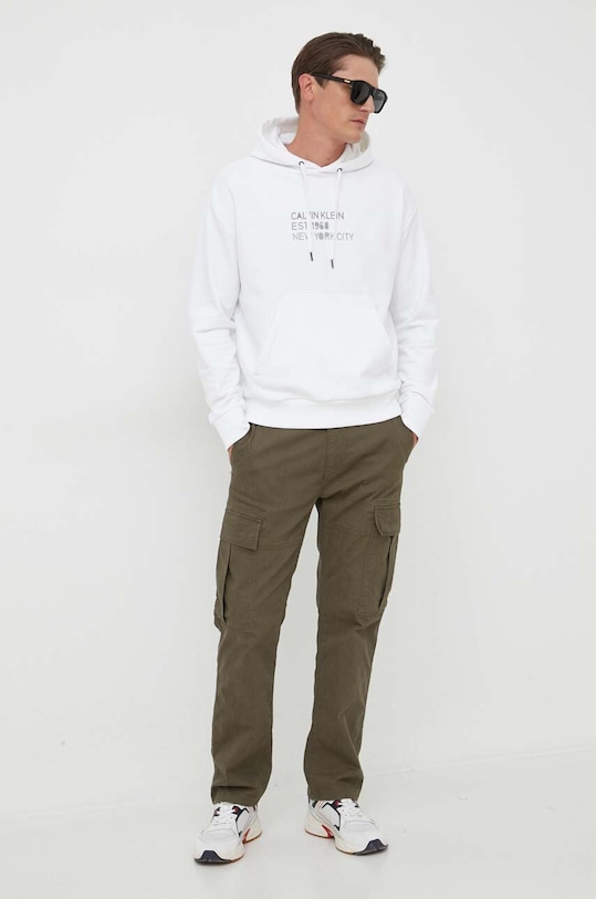 Calvin Klein bluza K10K111522 alb AW23