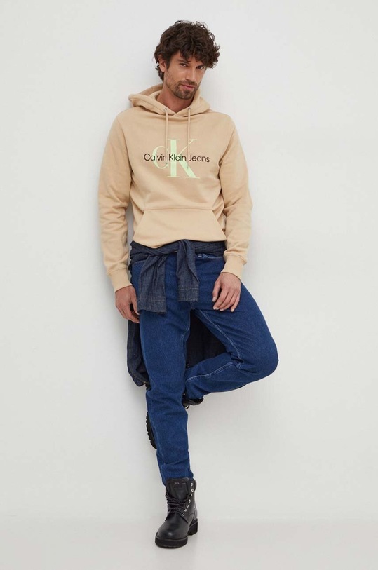 Calvin Klein Jeans bluza bawełniana J30J320805 beżowy AW24