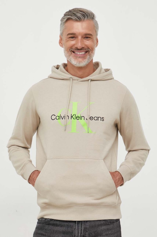 Calvin Klein Jeans bluza bawełniana beżowy J30J320805