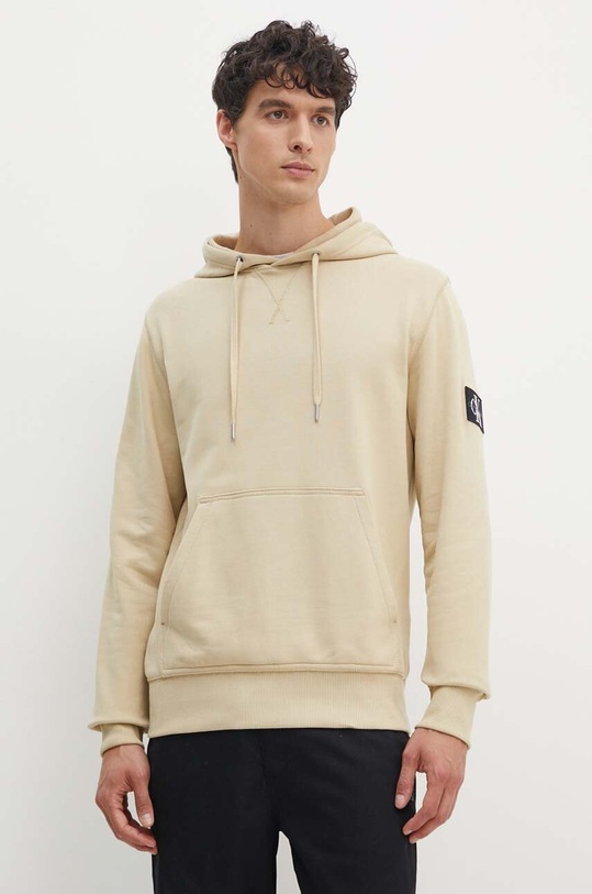 Бавовняна кофта Calvin Klein Jeans бежевий J30J323430