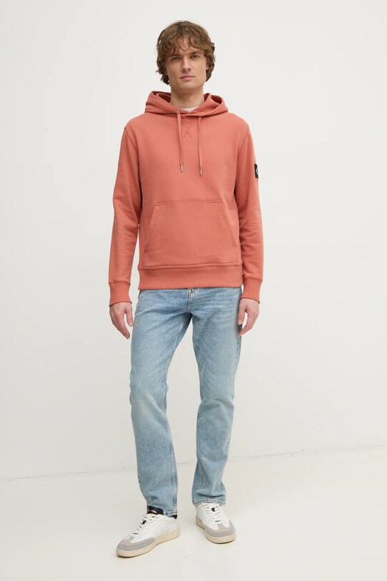 Calvin Klein Jeans hanorac de bumbac J30J323430 portocaliu AA00