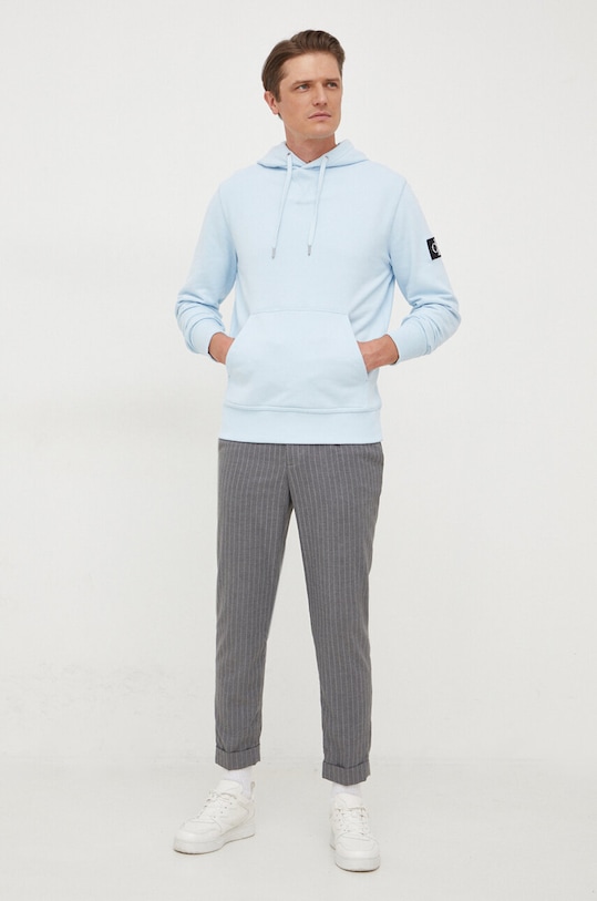 Bavlněná mikina Calvin Klein Jeans J30J323430 modrá AA00