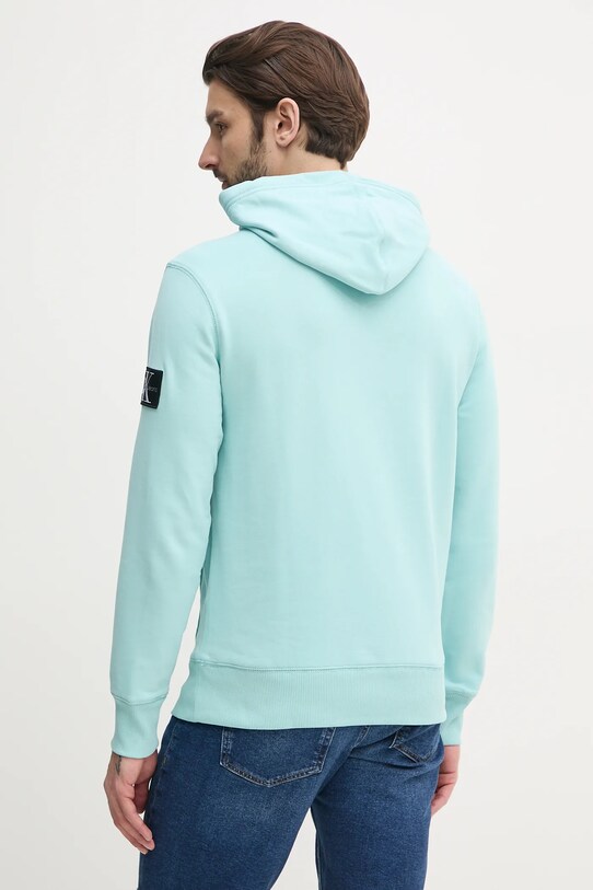 Îmbrăcăminte Calvin Klein Jeans hanorac de bumbac J30J323430 turcoaz