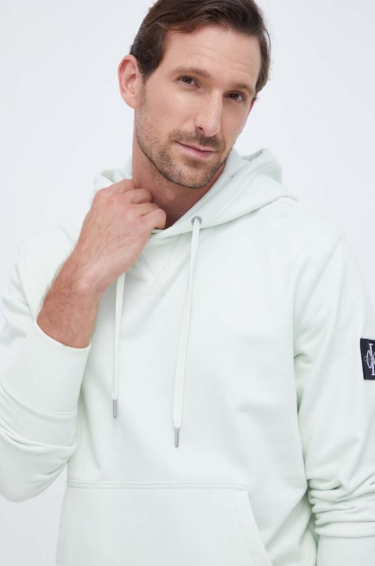 Odjeća Pamučna dukserica Calvin Klein Jeans J30J323430 zelena