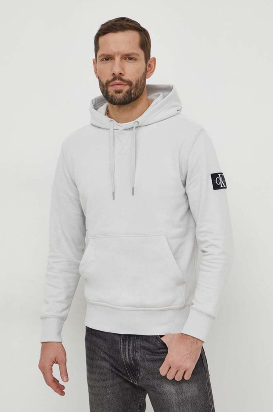 Бавовняна кофта Calvin Klein Jeans сірий J30J323430